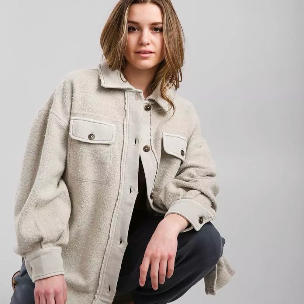 Free People Ruby Shacket- Stone - image 1